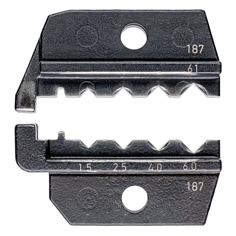 Knipex - Einsatz für Presswerkzeug Kabelschuhe/Verbinder, Aderendhülsen, Schirmanschluss Crimpeinsatz 97 49 61 f. gedrehte Kontakte