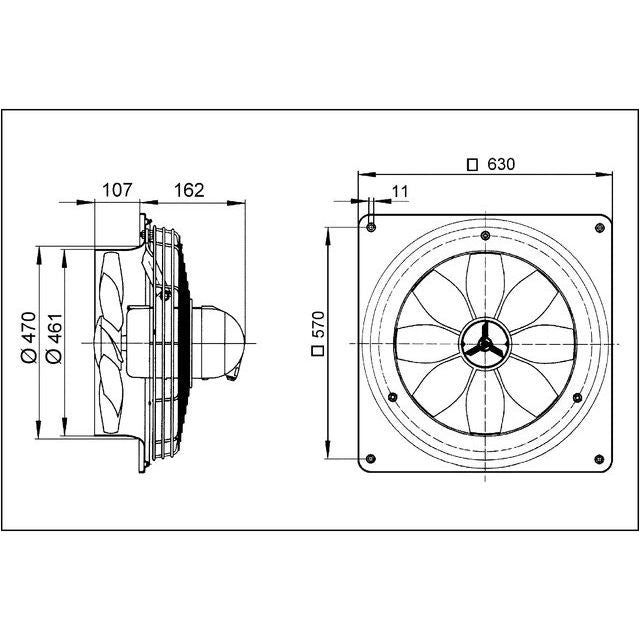Maico - Explosionsgeschützter Ventilator Axial-Wandventilator DZQ 45/6 B Ex e ex-geschuetzt
