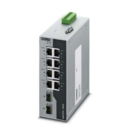 Phoenix Contact - Netzwerk Switch Industrial Ethernet FL SWITCH 4008T-2SFP Switch8 RJ45-Ports − 1 Stück