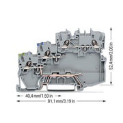WAGO - Initiator/Aktor-Reihenklemme 3-Leiter-Aktorenklemme 2000-5317/102-000 für PNP-(plus-) − 50 Stück