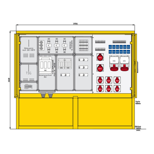 Walther Werke - Baustromverteiler Indus .u. Marktplatzvert. 83216300 mit Zählerplatz
