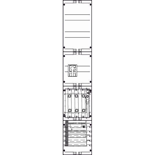 ABN - Zählerfeld Wandlerfeld W19X632N 200A SAS40mmCU-Lasch