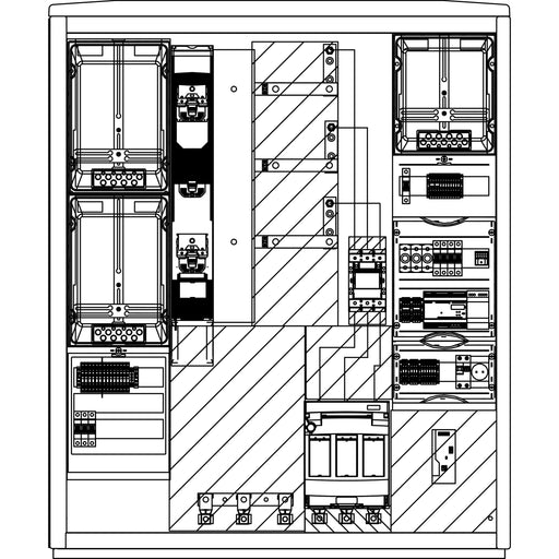Elsta Mosdorfer - Zähler-Komplettschrank Wandlerschrank Freiluft WSP620V.N1.C1101 WS-PV-ACS A655-2