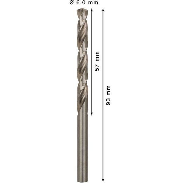 Bosch - Bohrer PRO Metal HSS-G 2608595066 Spiralbohrer 6 x 57
