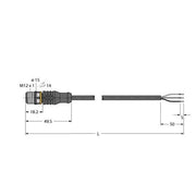 Turck - Konfektioniertes Sensor-Aktor-Kabel Anschlussleitung RSC4T-8/TXL PUR