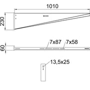 OBO Bettermann - Ausleger für Kabeltragsystem Wand+Stielausleger AW 55 101 FT tauchf.vz