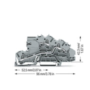 WAGO - Installations-Etagenklemme Installationsetagenklemme 2003-7659 2,5 mm²,grau − 50 Stück