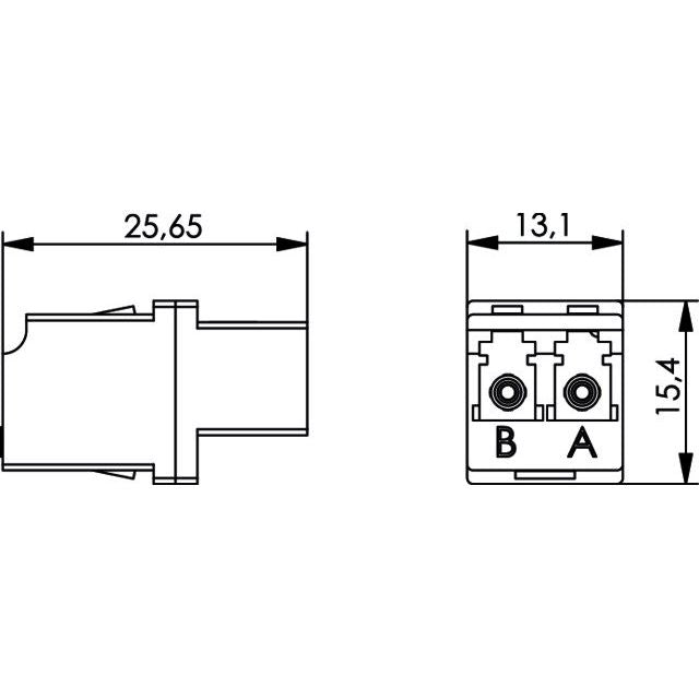 Telegärtner - LWL-Kupplung Durchführungskupplung 100007143 LC-Duplex MM+SM