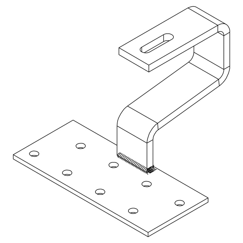 K2 - Photovoltaik-Dach-/Fassadenbefestigung Dachhaken Pfannenziegel 1000764 − 1 Stück