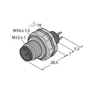 Turck - Zubehör/Ersatzteile für Positionsschalter Flanschstecker EC-FSFDE4-P/16