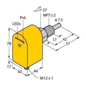 Turck - Durchflussüberwachungsgerät Eintauchsensor FCSN1/2A4PAP8XH1141