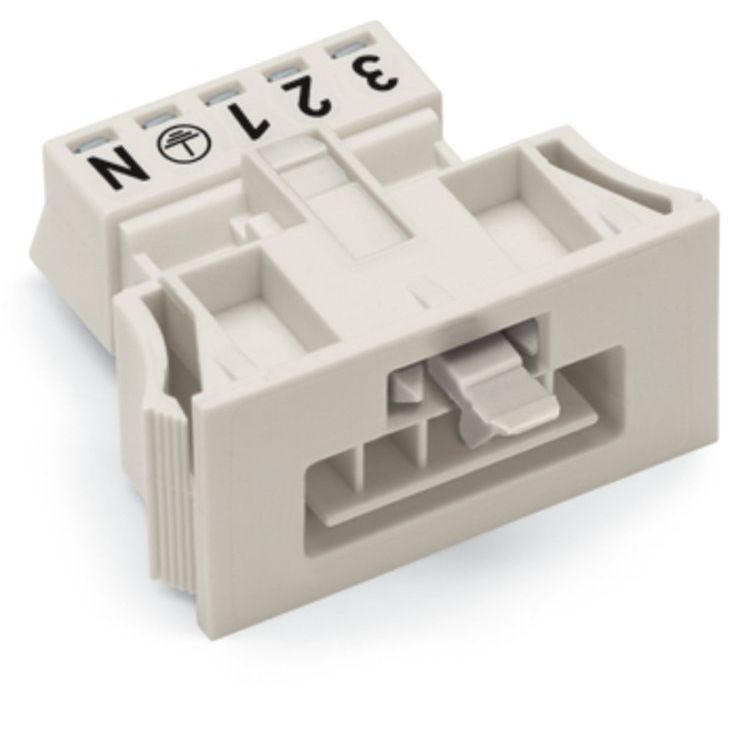 WAGO - Geräteanschluss für steckbare Gebäudeinstallation Snap-In-Stecker 890-735 5-polig,Kod. A,weiß − 50 Stück