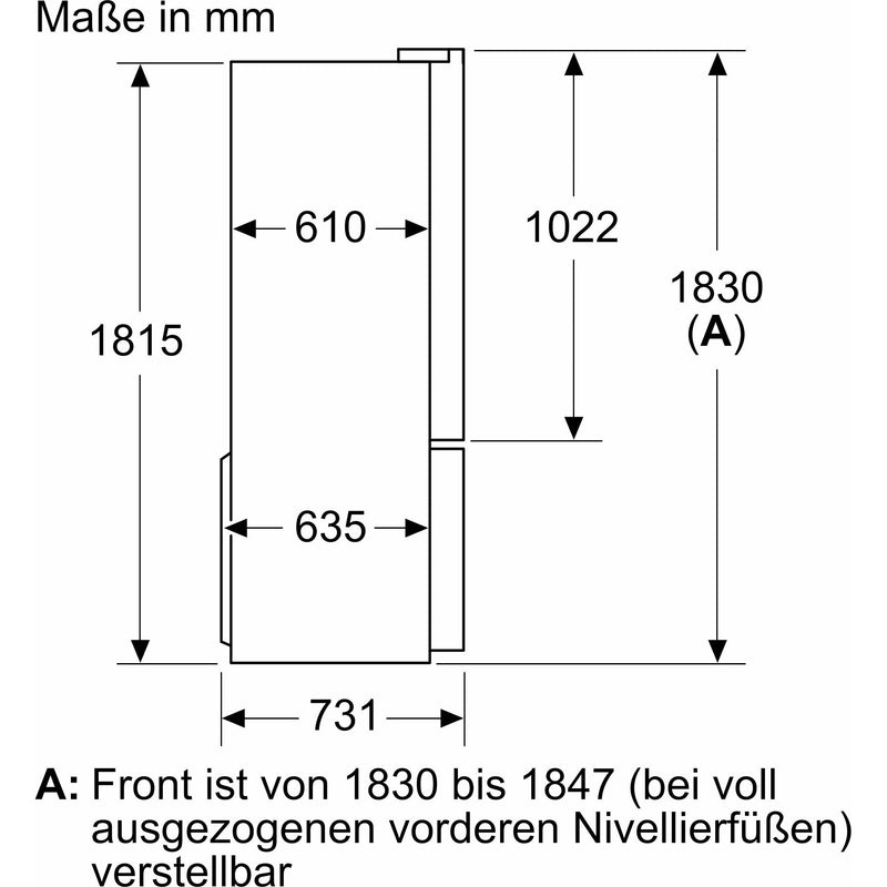 Bosch - Kühl-/Gefrierkombination MultiDoorKühl/Gefrierkombi KFN96VPEA Serie4