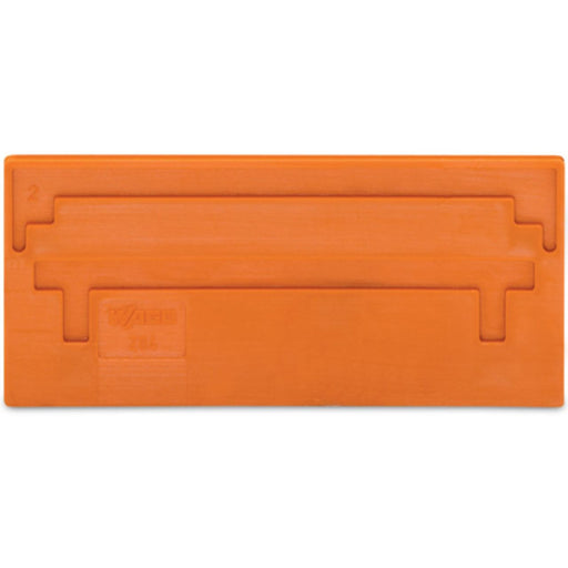 WAGO - Abschluss- und Zwischenplatte für Reihenklemme Trennwand, überstehend, 2 284-329 mm dick, orange − 100 Stück