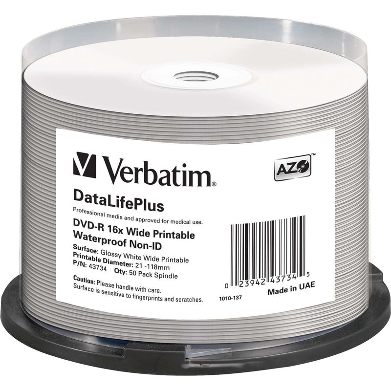Verbatim - Speichermedium digital DVD-R 4.7GB/120Min/16x 43734 (VE50) Cakebox (50 Disc) − 4 Packung