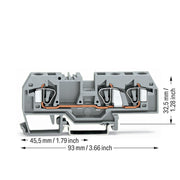 WAGO - Durchgangs-Reihenklemme Durchgangsklemme 282-681 gr 0,2-6qmm