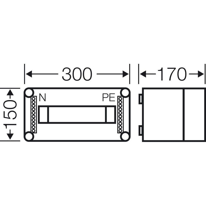 Hensel - Installationskleinverteiler Automatengehäuse Mi 1112 12TE − 1 Stück
