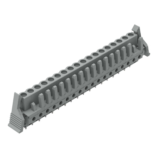 WAGO - Leiterplattensteckverbinder THT-Federleiste gerade 232-148/039-000 Rastermaß 5mm,grau − 10 Stück