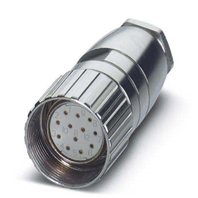 Phoenix Contact - Rundsteckverbinder, feldkonfektionierbar (Industriesteckverbinder) Kabelsteckverbinder RC-12S1N121500 12-polig gerade − 20 Stück