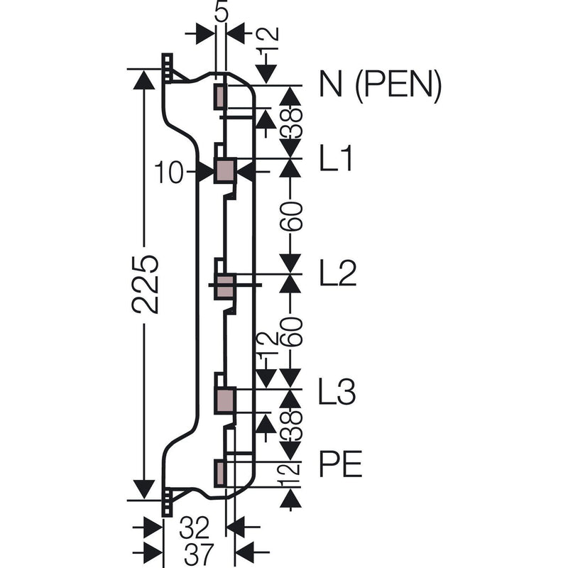 Hensel - Sammelschienenträger Mi ST 25
