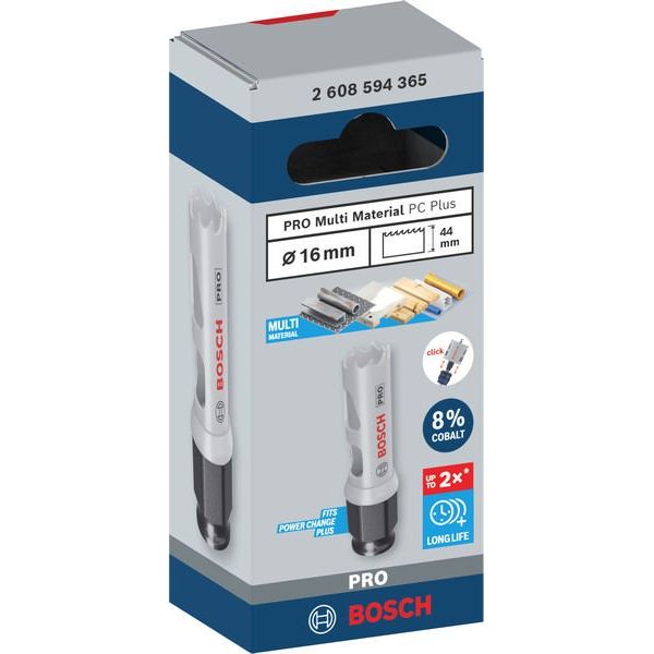 Bosch - Lochsäge PRO Multi Material PC Plus 2608594365 Lochsäge, 16 mm