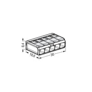 WAGO - Steckklemme COMPACT-Verbindungsklemme 221-485 − 25 Stück