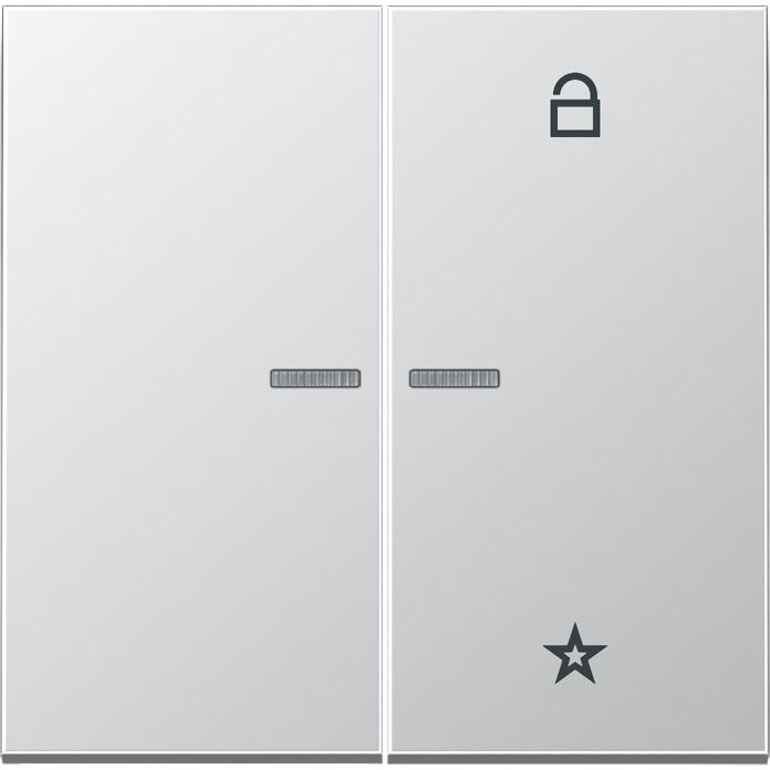 Jung - Bedienelement intelligent eNet Funk-Steuertaste FM AL 1701 2fach, Serie LS, alu