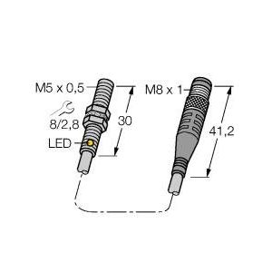 Turck - Induktiver Näherungsschalter Sensor BI1EG05AP6X0.3PSG3M induktiv