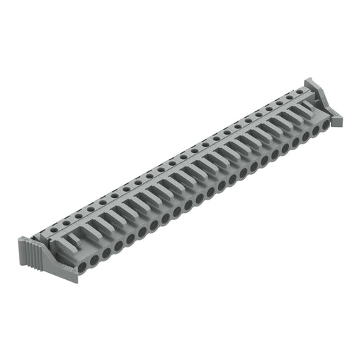 WAGO - Leiterplattensteckverbinder THT-Federleiste abgewink. 232-253/039-000 Rastermaß 5mm,grau − 10 Stück