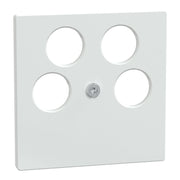 Merten - Einsatz/Abdeckung für Kommunikationstechnik Zentralplatte aws/gl 296525 f.Antenn.Dose 4Loch