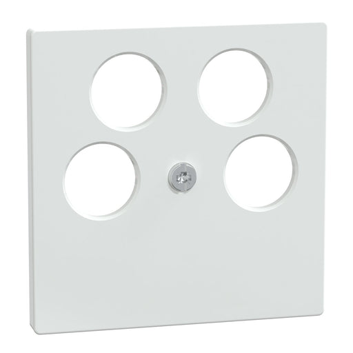 Merten - Einsatz/Abdeckung für Kommunikationstechnik Zentralplatte aws/gl 296525 f.Antenn.Dose 4Loch