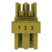 WAGO - Kompaktverteiler für steckbare Gebäudeinstallation h-Verteiler,3-polig,Kod. B 770-1765 hellgrün − 50 Stück