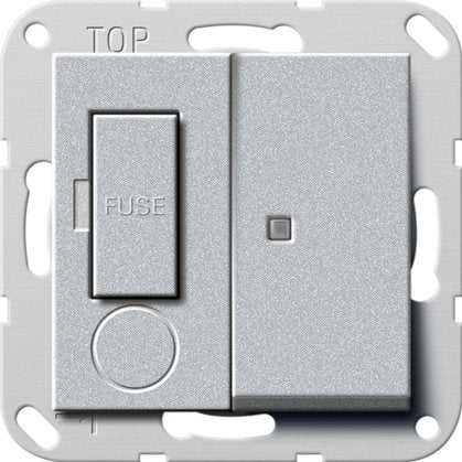 Gira - Steckdose Fused outlet 13A Kontroll. 278726 abschaltbar alu