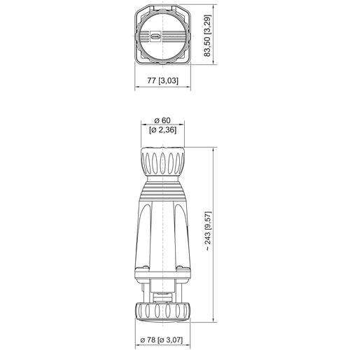 Stahl - Explosionsgeschützter CEE-Stecker/-Kupplung (IEC 60309) Kupplungsdose 8573/14-210 #243188 16 A violett 10h