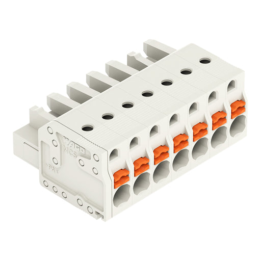WAGO - Kabelsteckverbinder für Leiterplattensteckverbinder 1-Leiter-Federleiste 2721-107/026-000 Push-inCAGECLAMP,lgr − 50 Stück