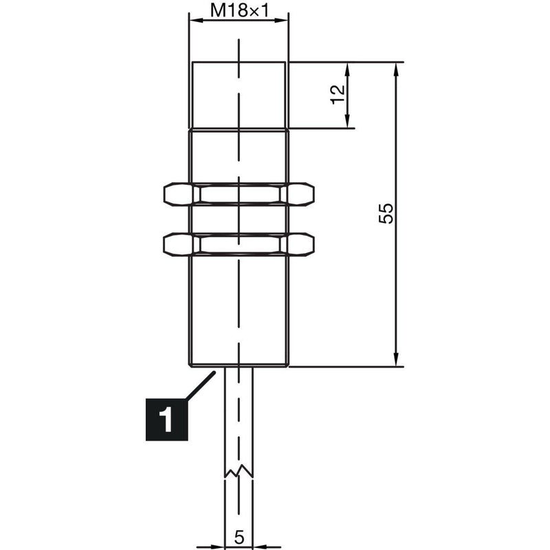 Di-soric - Induktiver Näherungsschalter Induktiver Näherungssensor INS-M18-N16PO-2C 16mm, nicht bündig