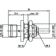 Telegärtner - Koax-Steckverbinder TNC-Einbaubuchse 50Ohm 100023770 lt/cr, längsdicht,G7