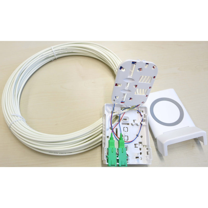 Idea Optical - Kommunikationsanschlussdose LWL FTTH-Aufputz Dose IO11881618230415 m.Kuppl.4xSC/APC 15m − 10 Stück