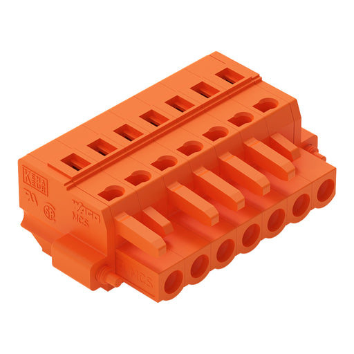 WAGO - Kabelsteckverbinder für Leiterplattensteckverbinder 1-Leiter-Federleiste 231-307/107-000 CAGECLAMP,2,5mm²,or − 50 Stück