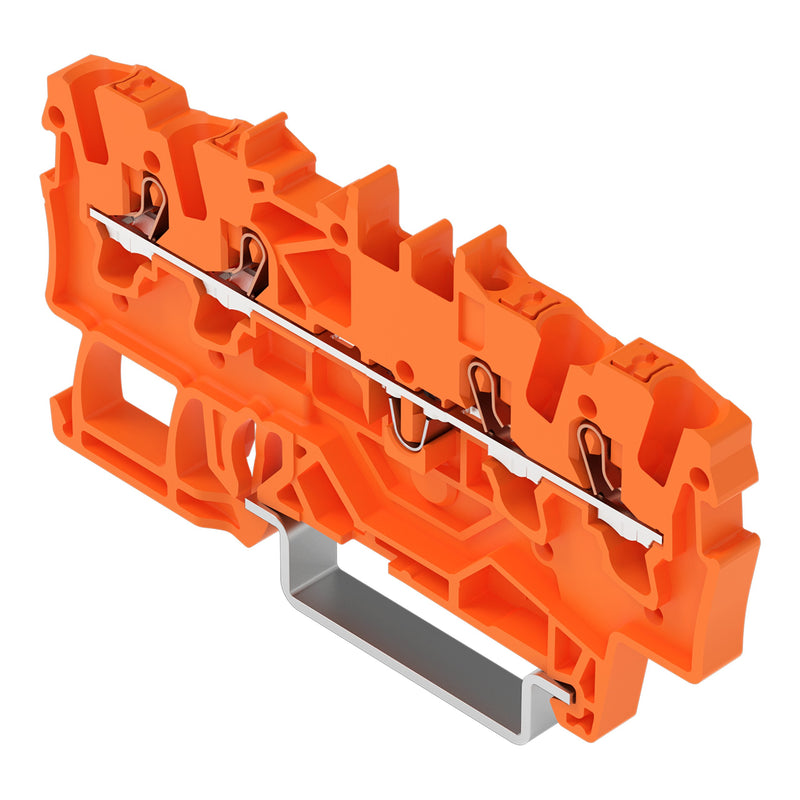 WAGO - Durchgangs-Reihenklemme 4-Leiter-Durchgangsklemme 2201-1402 1,5 mm²,orange − 100 Stück
