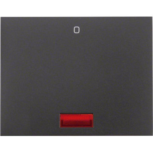 Berker - Abdeckung/Bedienelement für Installationsschalterprogramme Wippe mit roter Linse und 14177106 Aufdruck "0" K.1 ant