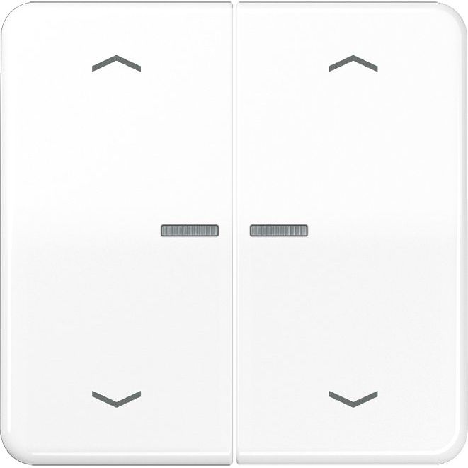 Jung - Abdeckung/Bedienelement für Installationsschalterprogramme Wippe Symbole/Lichtl.aws CD 595 KO5MP WW für Taster 2-fach