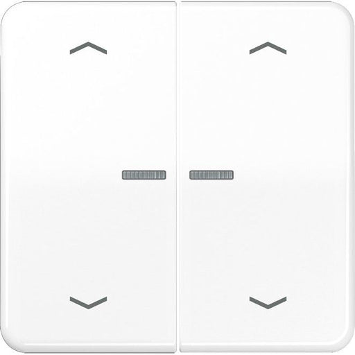 Jung - Abdeckung/Bedienelement für Installationsschalterprogramme Wippe Symbole/Lichtl.aws CD 595 KO5MP WW für Taster 2-fach