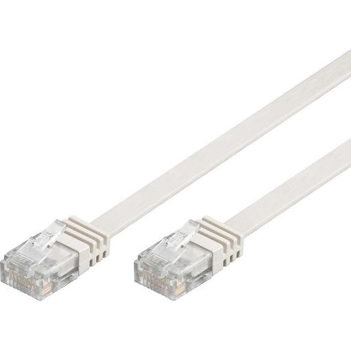 Goobay - Patchkabel Kupfer Flachkabel U/UTP Cat6 95150 weiß 0,5m