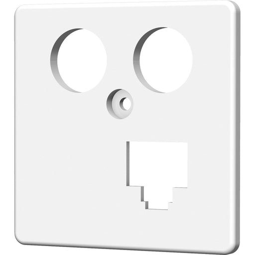 Homeway - Multi-Einsatz/Abdeckung für Daten- und Kommunikations-Anschlusstechnik Zentralplatte LAN/LAN HAXHSE-G0401-CONE 50x50mm rws