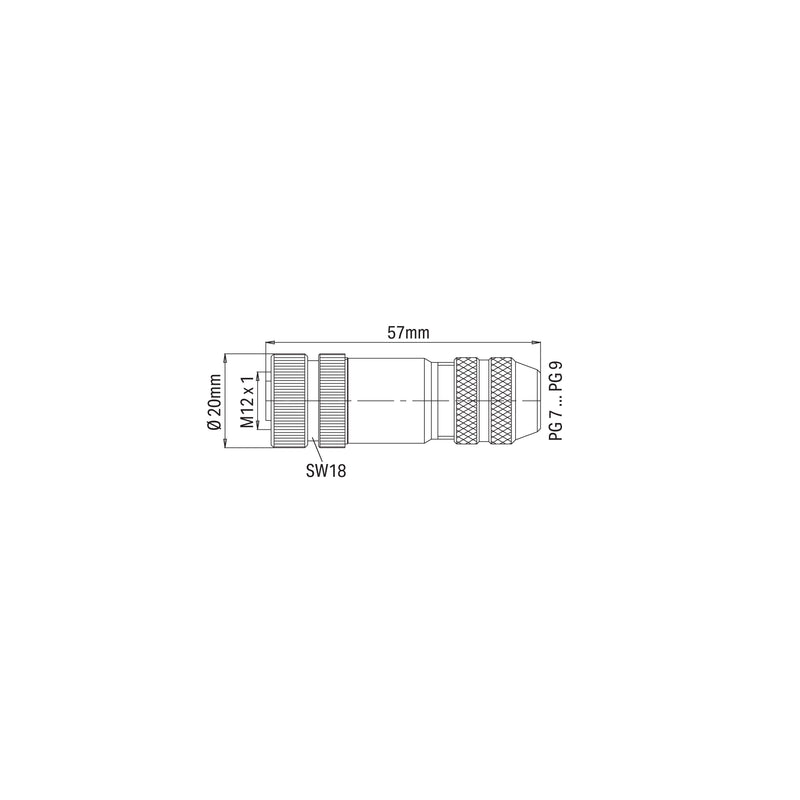 WAGO - Zubehör/Ersatzteile für Steuerungen konfekt. Steckverbinder 8p 756-9211/090-000 M12-Bu axial
