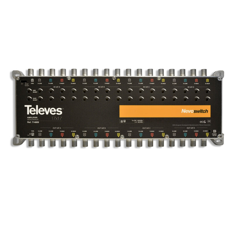Televes - SAT-Verstärker Verstärker 17-fach MS1727VGQ 27dB f. MS NEVO o.NT  − 1 Stück
