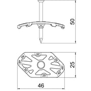 OBO Bettermann - Nagelschelle (für Kabel) Nagel-Fix 2.0 2023 50 43,8x23,5x7 PP or − 100 Stück