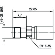 Telegärtner - Koax-Steckverbinder SMA-Kabelbuchse cr AU 100024724 G30 (1.5/3.8) − 5 Stück