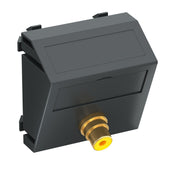 OBO Bettermann - Einsatz/Abdeckung für Kommunikationstechnik Multimediaträger MTS-R F SWGR1 45x45mm sw-gr